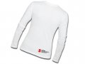 Ladies Small White Long Sleeve Red Logo