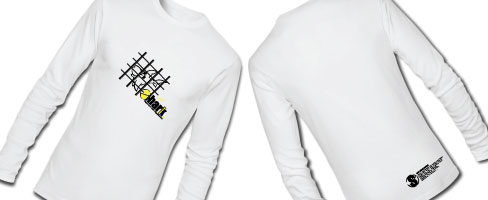 Men's XLarge White Long Sleeve Yellow Logo