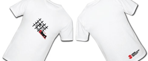 Men's Medium White T-Shirt Red Logo