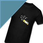 Men's Black T-Shirt Yellow Logo
