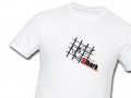 Men's Medium White T-Shirt Red Logo  