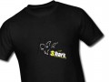 Men's Small Black T-Shirt Yellow Logo  